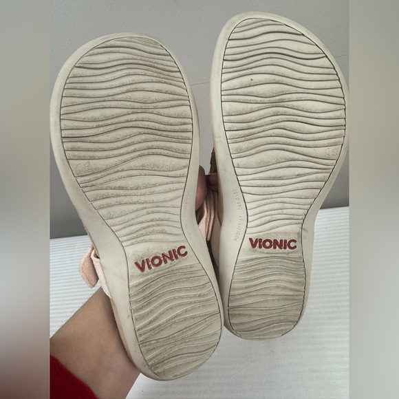 Vionic thong sandal Wanda embossed snakeskin pale blush size 8 - Picture 6 of 11